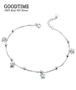 Fashion Anklet for Women 100 925 Sterling Silver Butterfly Anklet a Lady Decoration Jewelry Foot Accessori per la festa F1219611601974892