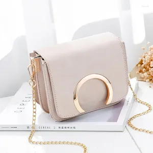 Omuz çantaları kadın moda haberci çanta zinciri katı pu deri bayanlar flep trend crossbody cüzdan tasarımcı kese