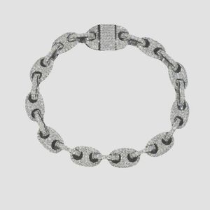 Pass Diamond Tester VVS Out Out Moissanite Fasolka kawy Kubańska Łańcuch Link 8 mm Bransoletka Sier Fine Jewelry For Man Woman