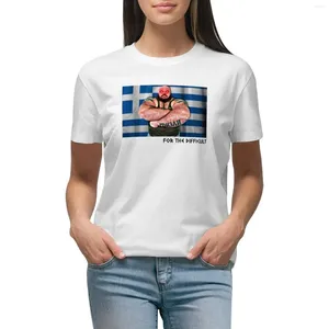 Polos femminile Kyriakos Grizzly La maglietta vintage difficile camicia da stampa animale per ragazze Summ Summer BeuLees Woman 2024