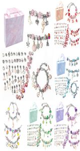 Braccialetti Charm Kit di bracciale per donne che fanno gioielli fai -da -te che creano accessori in metallo set per perline macroporose fatte per bambini Mano 5714935