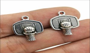 Lote 100pcs Basketball Backboard Antique Silver Charms Pingentes de jóias Diy Jóias para Jóias Brincos de Bracelete Fazendo Jóias 8081978