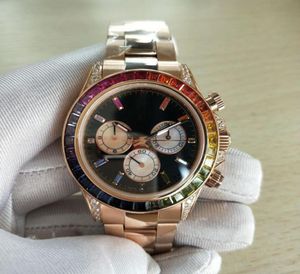 Orologio di alta qualità di lusso BP Factory Basel World Nuovo stile Rainbow Bezel 116595RBOW 7750 Cronografo automatico Working 116595 MENS 2179514