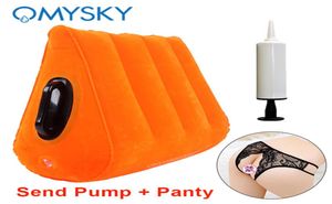 OMYSKY Inflatable Sex Aid Pillow Inflatable Love Position Sex Furniture For Women Erotic Sofa Adult Games Sex Toys For Couples Y201638568