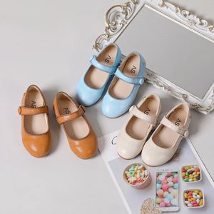 AS Kids Shoes Children Princess Shoes Baby Girls Leather Shoes Toddler Ballet Flats First Walker Fashion Shoes Mary Jane 240416