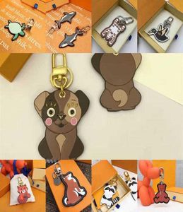 Klassisk tecknad söt Tiger KeyChain Wallet Keyring Designer Animal Car Letter Fox Keychains Women Charm Pendant Accessories7970564