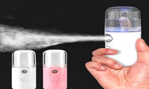 Party Supplies Mini Face Stream Beauty Spray Handheld Water Machine fuktgivande Nano Jonisk dimma Face Firidifier Bastu Facial Por7653651