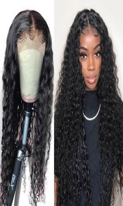 Perucas de cabelo humano frontal de renda para mulheres negras perucas de onda profunda 13x4 Bob frontal wig indiano 150 densidade peruche