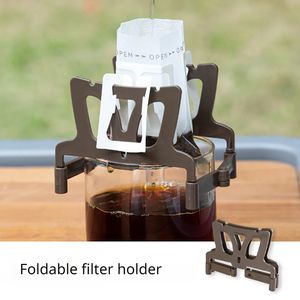 Coffee Filter Holder Portable Reusable Outdoor Tea Filters Dripper Baskets Disposable Ears Drip Paper Bags Shelf Coffeeware 240416