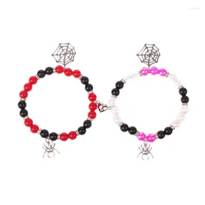 Bangle 2pcs Spider Bracelet Bracelet Magnetic Heart Пара личности Bangles Lover Праздничные ювелирные аксессуары подарки