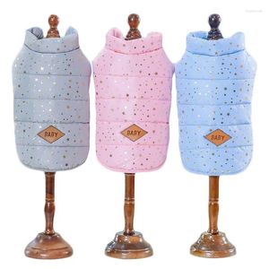 Dog Apparel Waterproof Puppy Clothes Warm Autumn Winter Pet Vest Jacket Stamping Star Clothing For Small Dogs Chihuahua Costume