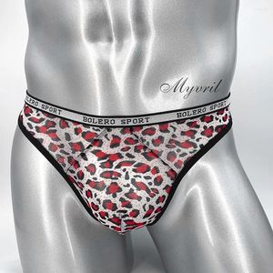 Underpants 2024 MENS SEXY MASSIONE SEXY G-String Thangs Briefs Migrature a bassa busta a bassa custodia per la spiaggia Elasticità Slip Calzoncillos Hombre