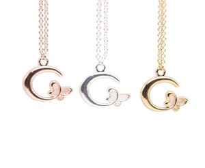 Fashion the moon butterfly pendantButterfly tails pendant with the moon choker Necklaces for women beautiful personality4530907