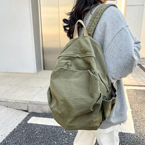 Backpack Preppy Style Women Backpacks Cool Cotton Schoolbags For Teenage Girls Shoulder Fashion Men Female Canvas Bagpack Travel Rucksack