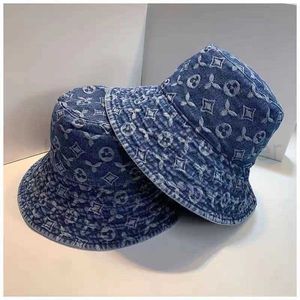 Cowboy Bucket Hat Casual Luxury Unisex Caps Women Mens Designer Hats Cool Casquette Denim Print Fitted Cap Men beanie D2109152HL