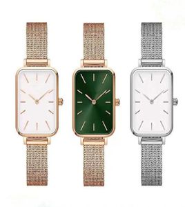 The latest 2021 fashion luxury watch designer casual quartz green face ladies watches Daniel039s stainless steel Square gold la9171657