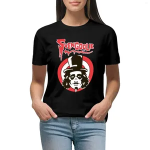 Polos femininos Svengoolie logotipo Uma camiseta de camiseta estampa de animais para meninas roupas estéticas de roupas curtas Tee Western Dress Women