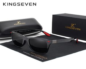 Kingseven Brand Classic Mens Polarizado Óculos de sol quadrados Lente Espelho Unissex Sun Glasses Black Frame Eyewear CX2007064779180