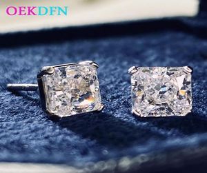 Luxury 925 Sterling Silver Stud Earrings Created Moissanite Diamonds Gemstone Wedding Fine Jewelry Ear Studs9026316
