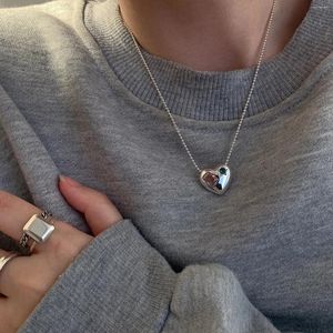 Hängen Ventfille 925 Sterling Silver Star Zircon Love Heart Pendant Necklace For Women Trendy Clavicle Chain Party Jewelry 2024