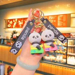 Tram Panda Pendant Doll Keychain Small Pendant Doll Accessories Keyring Doll Keychain Backpack