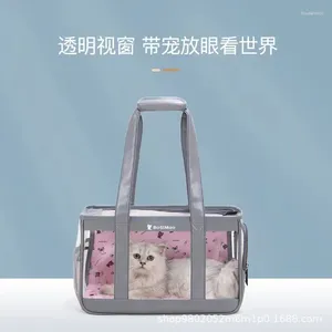 Transportadores de gatos Moda Bolsa de animais de estimação de mochila portátil Bola de ombro respirável Supplies de cães pequenos