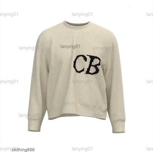 Дизайнер Cole Buxton Mens Jacquard Sanded Sweater Мужчина повседневные сет