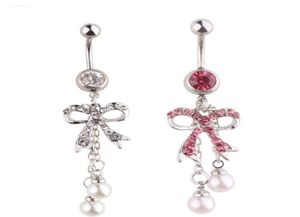 D0050 Bowknot Belly Button Button Ring Mix Colours0123457612342