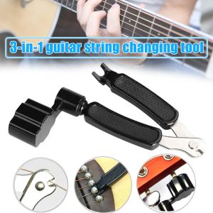 Accessoires Guitar Tuning Tool Gitarrenzubehör Gitarrenschnur Changer 3 in 1 Strings Cutter Wickler Pin Puller Wickler String Clamp Remover Remover