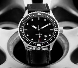 新しいFiftyファゾム50ファゾムBathyscaphe 50001110B52A Steel Case Black Dial Automatic Mens Watch Nylon Leather Watches Puretime 6224752