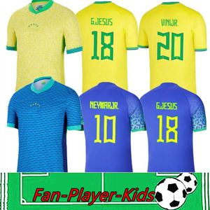 브라질 2024 Copa America Cup 축구 유니폼 Camiseta de Futbol Paqueta Raphinha 축구 셔츠 Maillot Marquinhos Vini Jr Brasil Richarlison 남자 아이 여자 Neymar