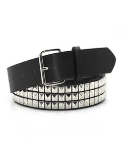 Gaoke Pyramid Fashion Rivet Belt Menwomen039s Creling Punk Rock com fivela de pino Black 21032251910541433672