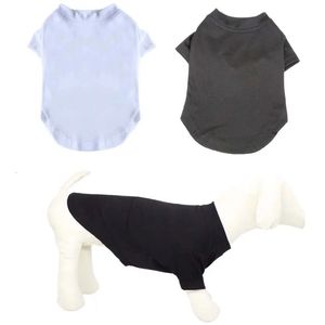 Köpek Tshirt Yaz Kollu Tasarım Evcil Hayvan Giysileri Pamuk Yumuşak Köpek Gömlekleri Küçük Orta Büyük Köpekler için Nefes Alabaş Giysiler 240425