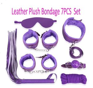 Whip Collar Mouth Ball Gag Sex Games Games Bondage Set in pelle Plush Four Colours Toys Erotic Sex Toys Adulti for Women Sex Shop8657767