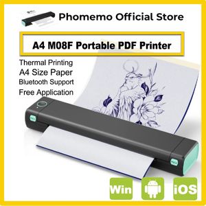 Phomemo M08F Wireless Tattoo Transfer Stencil Printer Tattoo Transfer Thermal Copier Machine Compatible with Smartphone PC 240423
