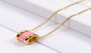 Корейский цвет бриллиантовое ожерелье титановое стальное кружок полная бриллиантовая короткая цепь Whole2452669
