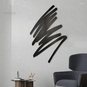 Dekorativa figurer italienska minimalistiska metallväggar hängande dekorationer för sovrum vardagsrumsdekor kreativ tredimensionell geometrisk