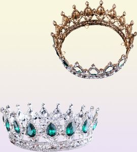 2017 Green Crystal Gold Color Chic Royal Regal Sparkly Rhinestones and Crowns Bridal Quinceanera Pageant Tiaras C181120018654422