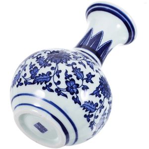 Vasen chinesischer Stil Keramikblau und weißes Porzellan Vase Home Blumenarrangement