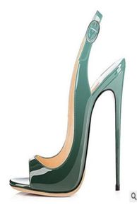 Nowe przybysze 2020 Patent skórzane obcasy dreszczyk emocji kobiety unikalne projektantki spiczasty stóp butów ślubnych seksowne buty highheeled sandały4169769
