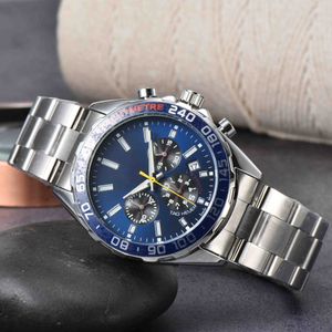 Watch Watches AAA 2022 Męskie 6-pinowe chronograf wysokiej jakości kwarcowy zegarek stalowy zespół