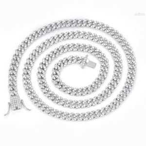 Yu Ying 6mm de largura Cadeia de diamante de linha única S925 VVS de prata esterlina Moissanite Cuban Link for Women/Mans Jewelry