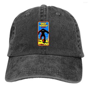 Caps de bola Cap bap sun viseira arcade Tri-blelend Hip Hop Space Invaders Chapéus de cowboy pico chapéus