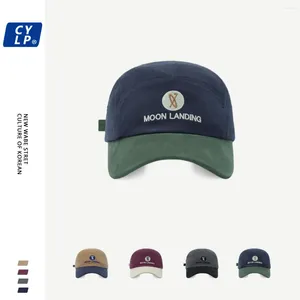 Ball Caps Trendy Brand Letter Embroidery Short Brim Baseball Cap Men And Women The Same Korean Version Of Fashion Street