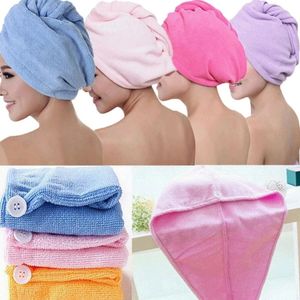 Toalha de natação Rapid Rapid Secy Hair Hat Hat Absorve Towel Bap Turban Wrap Soft Slow Chat Hat Head Bonnets For Women