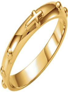 316 Rostfritt stål Religiös Anillo Rosary Ring Gold Silver Elegant Stylish Catholic Crucifix Pray Spinner Rosaries Jewely WI8404446