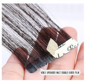 Skin Weft Invisible Tape Remy Hair Extensions Newest Design More Secretive 100g40piece Each Piece Can Be Divided Into 6 Small Pie6473226