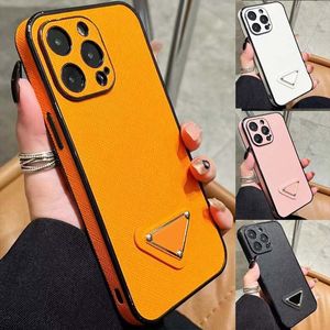 Top Luxury Designers Phone Cases For iPhone 15 Pro Max 15Plus 14Pro 13 12 11 P Designer Fashion Creative Cellphone Case Triangular nameplate Letter Mobile Shell Cover