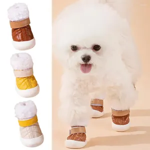 Abbigliamento per cani 4pcs eleganti scarpe da compagnia per animali domestici pneumatici per texture morbida per cucciolo neve stivali anti-slip stivale protettore