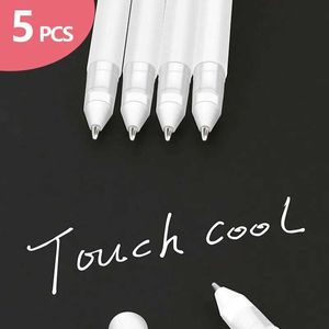 Markers 5-piece white comic marker pen set 0.8mm permanent ink scraper book tire pen waterproof school supplies stationery art penL2405